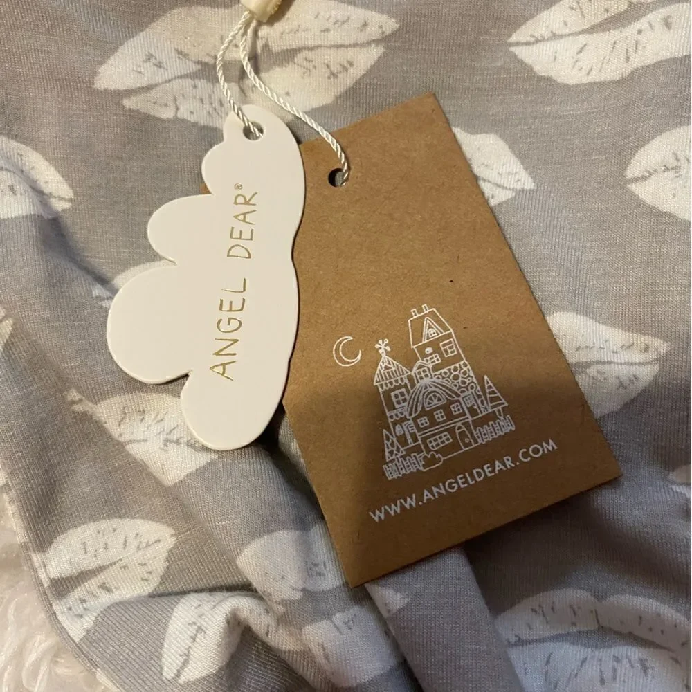 *NWT* Angel Dear Baby Love - Kisses Grey Knotted Gown 0-3M